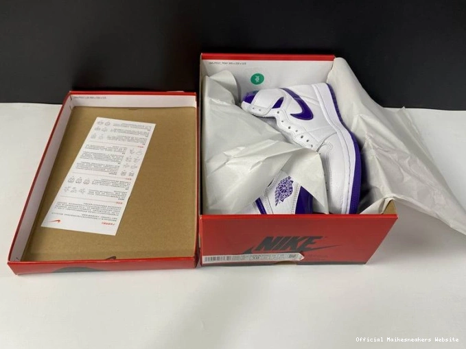 Official Maikesneakers COURT AIR RETRO HIGH 1 JORDAN CD0461-151 PURPLE 0724